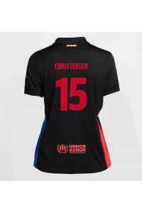 Barcelona Andreas Christensen #15 Jalkapallovaatteet Naisten Vieraspaita 2024-25 Lyhythihainen